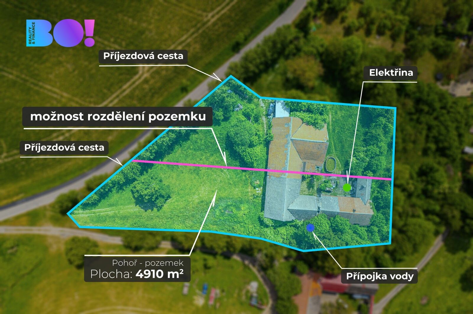 Prodej pozemek pro bydlení - Pohoř, Odry, 4 910 m²