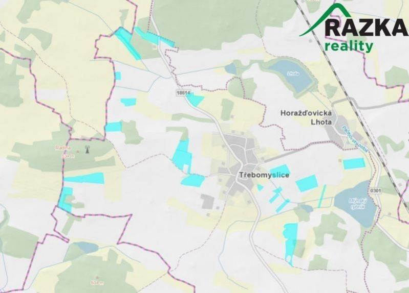 Zemědělské pozemky, Třebomyslice, Horažďovice, 230 438 m²