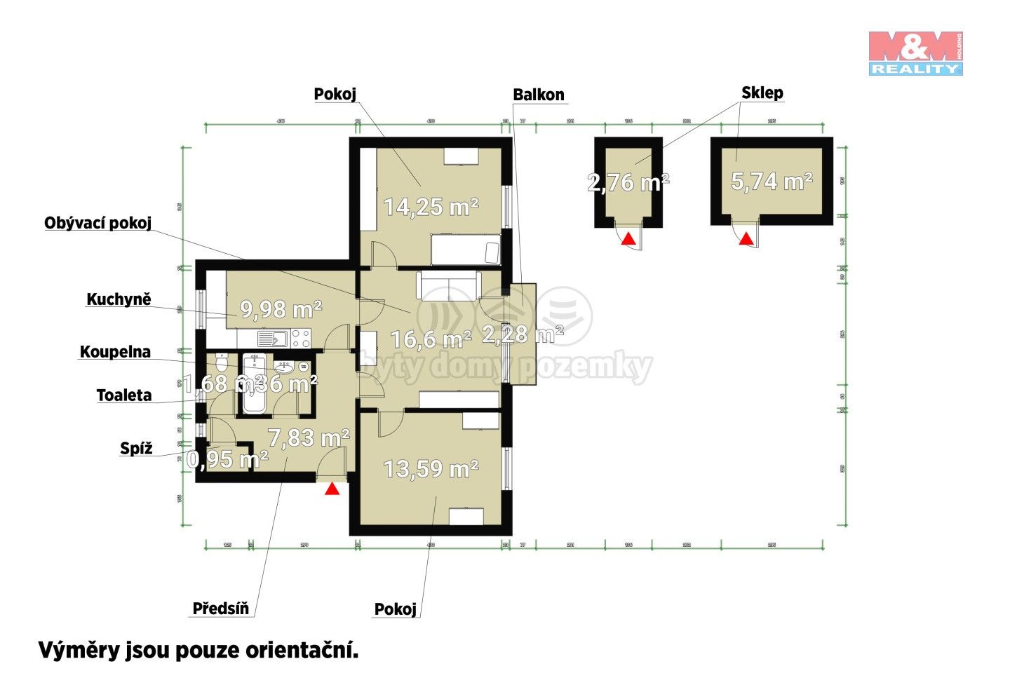 Prodej byt 3+1 - Chválenická, Plzeň, 70 m²