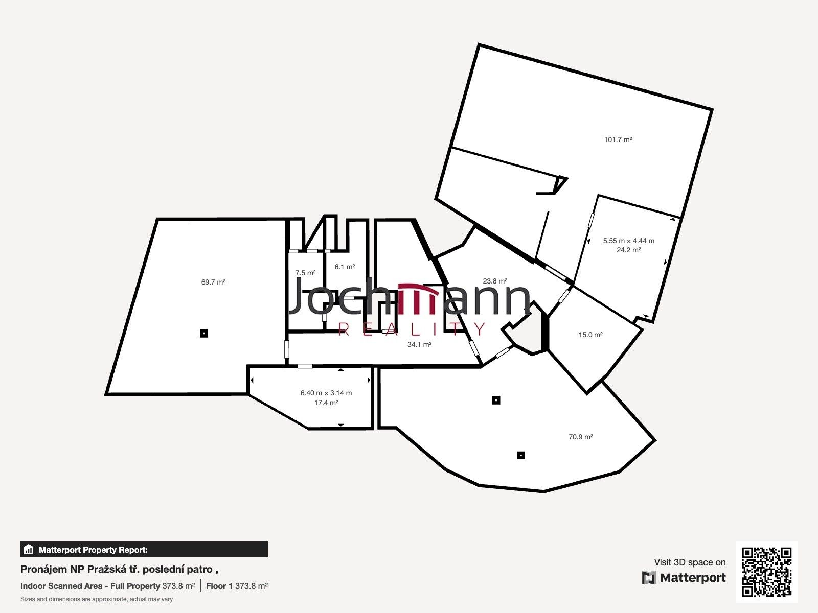 Pronájem kancelář - Pražská tř., České Budějovice, 844 m²