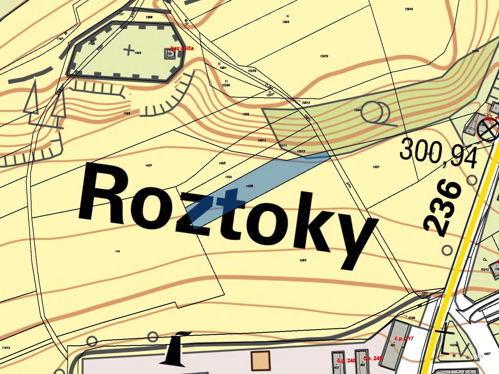 Prodej pozemek pro bydlení - Roztoky, 292 m²