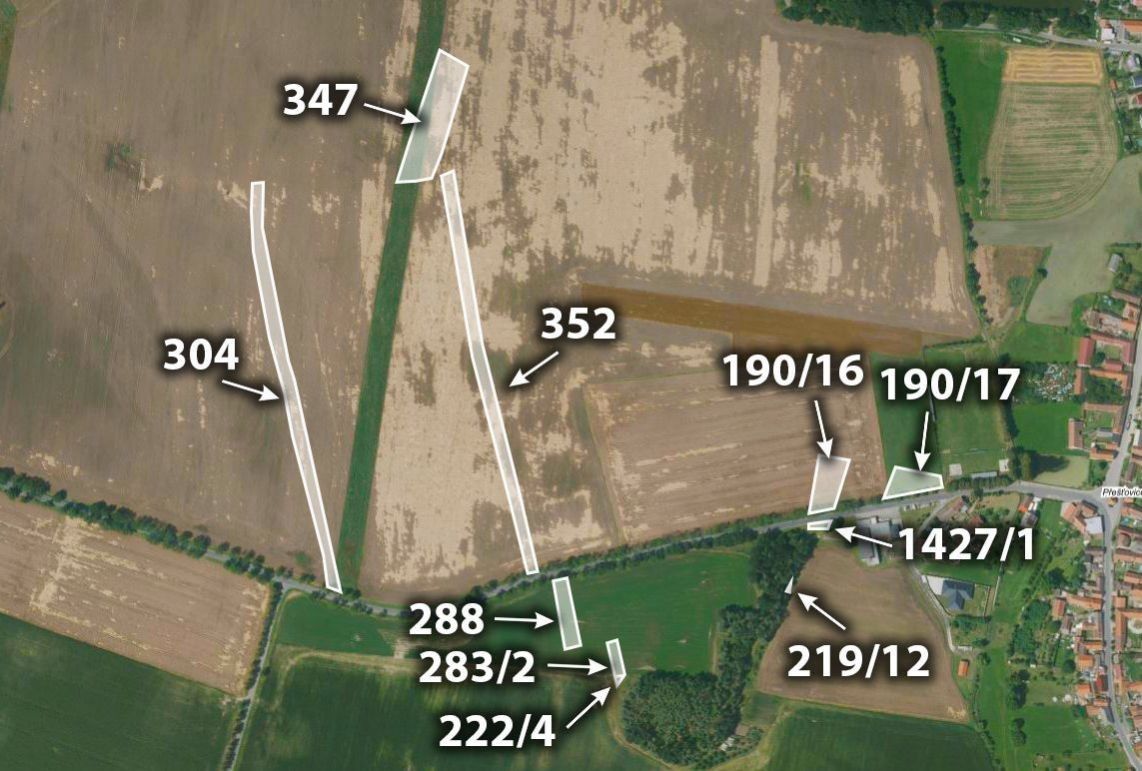 Zemědělské pozemky, Přešťovice, 17 955 m²