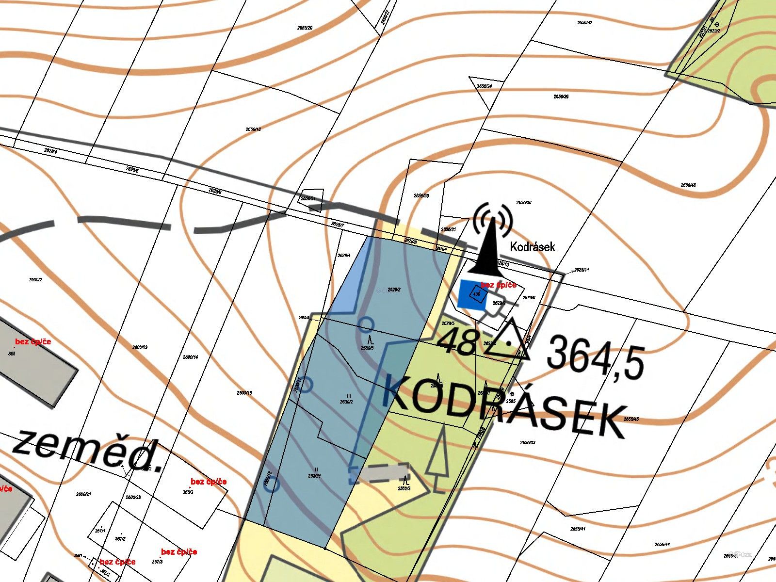 Prodej pozemek - Bukovany, 3 192 m²