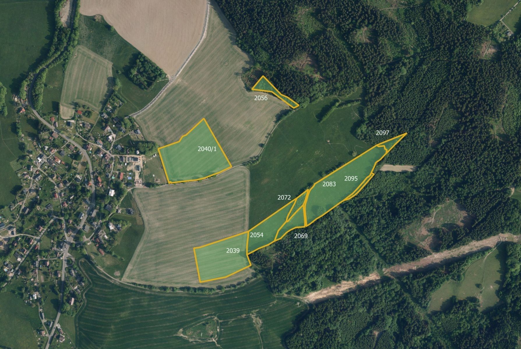 Zemědělské pozemky, Dalešice