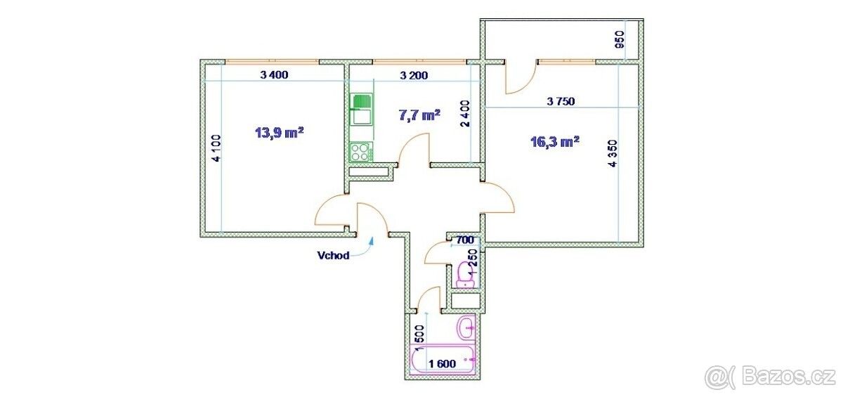 2+1, Jince, 262 23, 14 m²