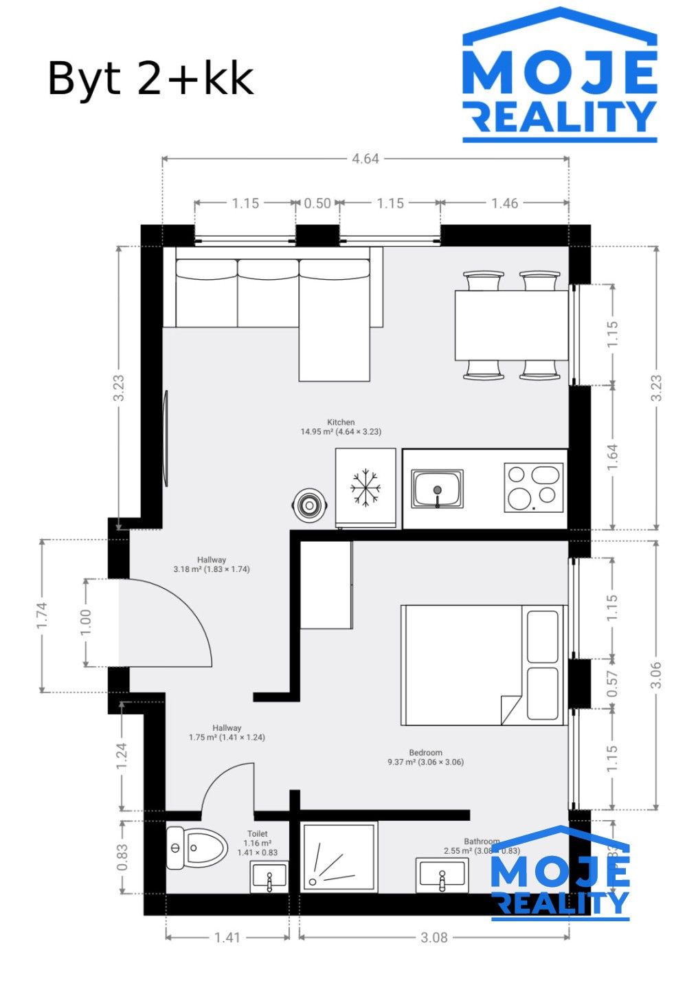 Pronájem byt 2+kk - Železná Ruda, 35 m²