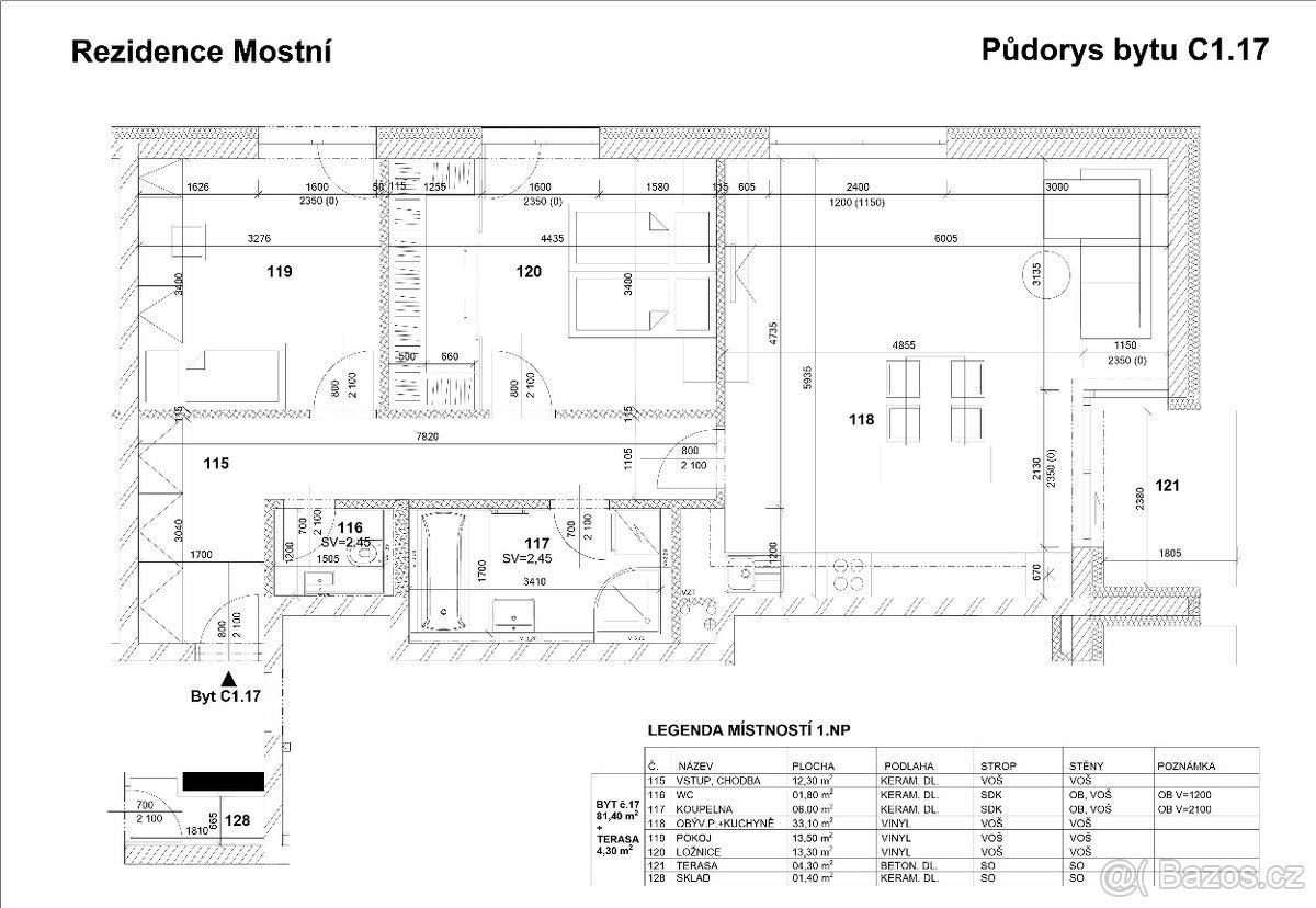 Prodej byt 3+kk - Zlín, 760 01, 82 m²