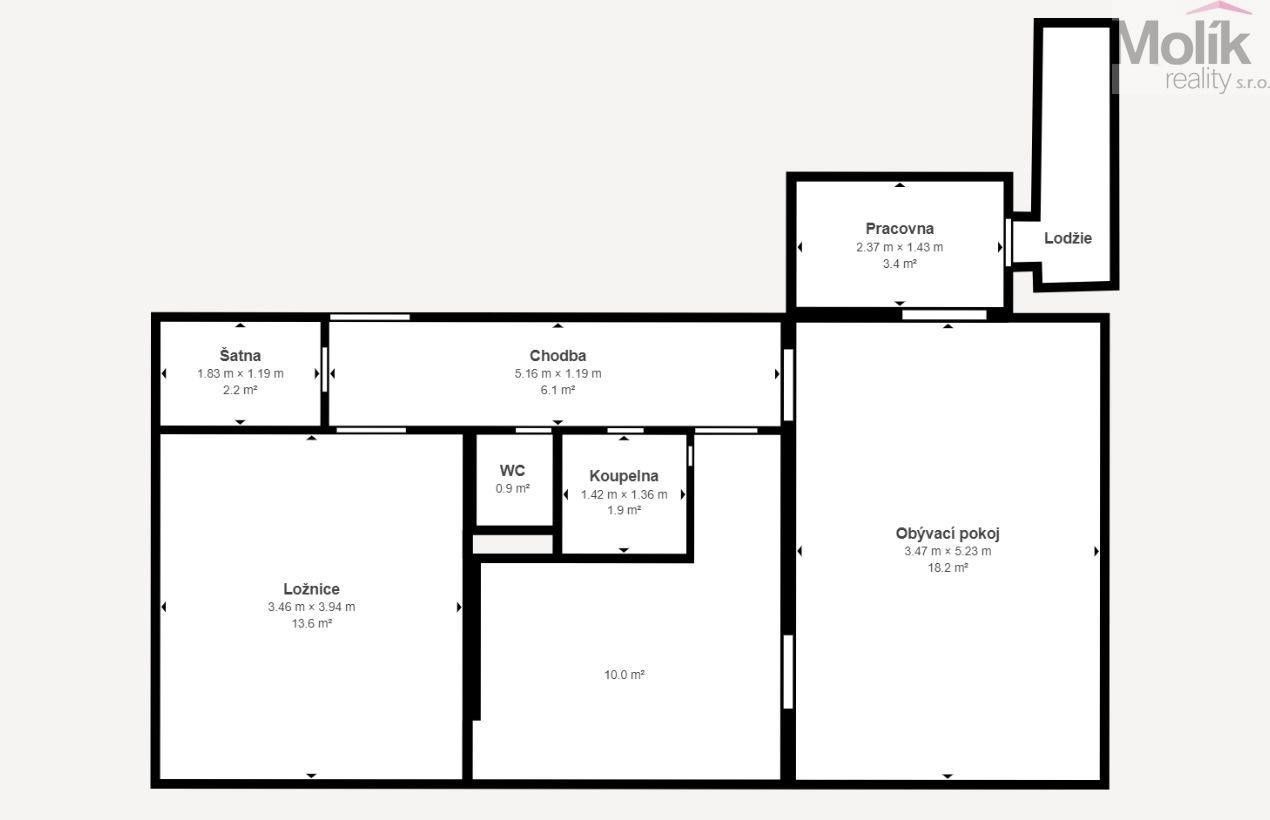 Prodej byt 2+1 - Tylova, Litvínov, 56 m²