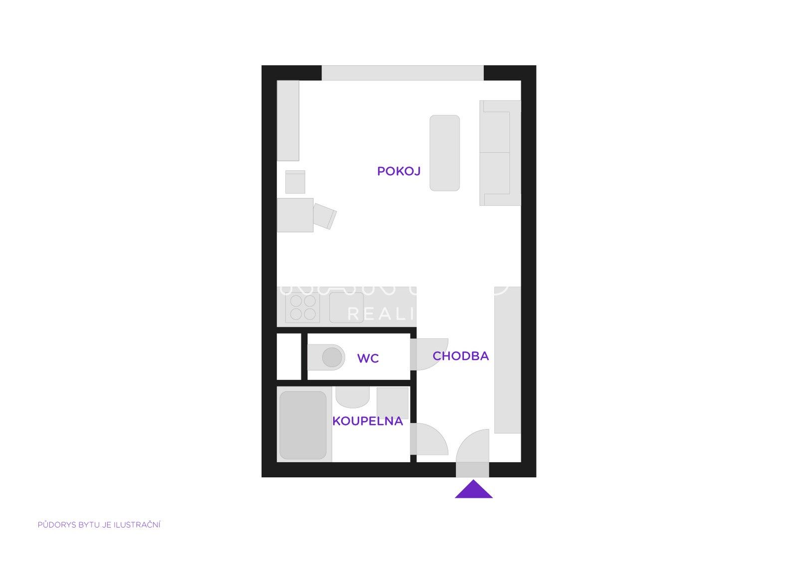 Pronájem byt 1+kk - Bedřicha Nikodema, Ostrava, 34 m²