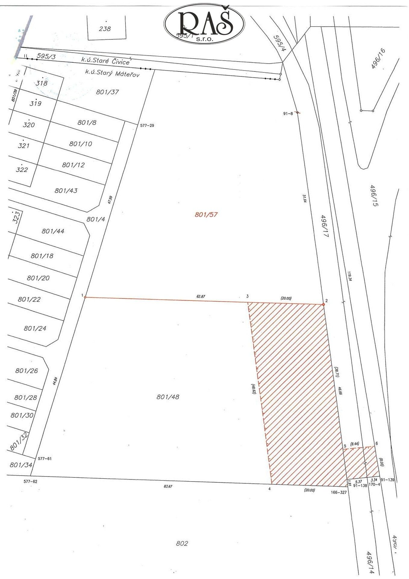 Prodej komerční pozemek - Starý Mateřov, 3 000 m²