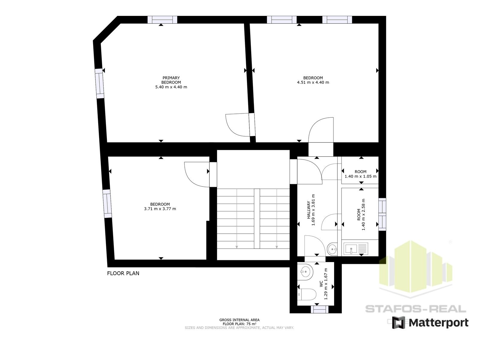 Pronájem kancelář - U solných mlýnů, Olomouc, 75 m²