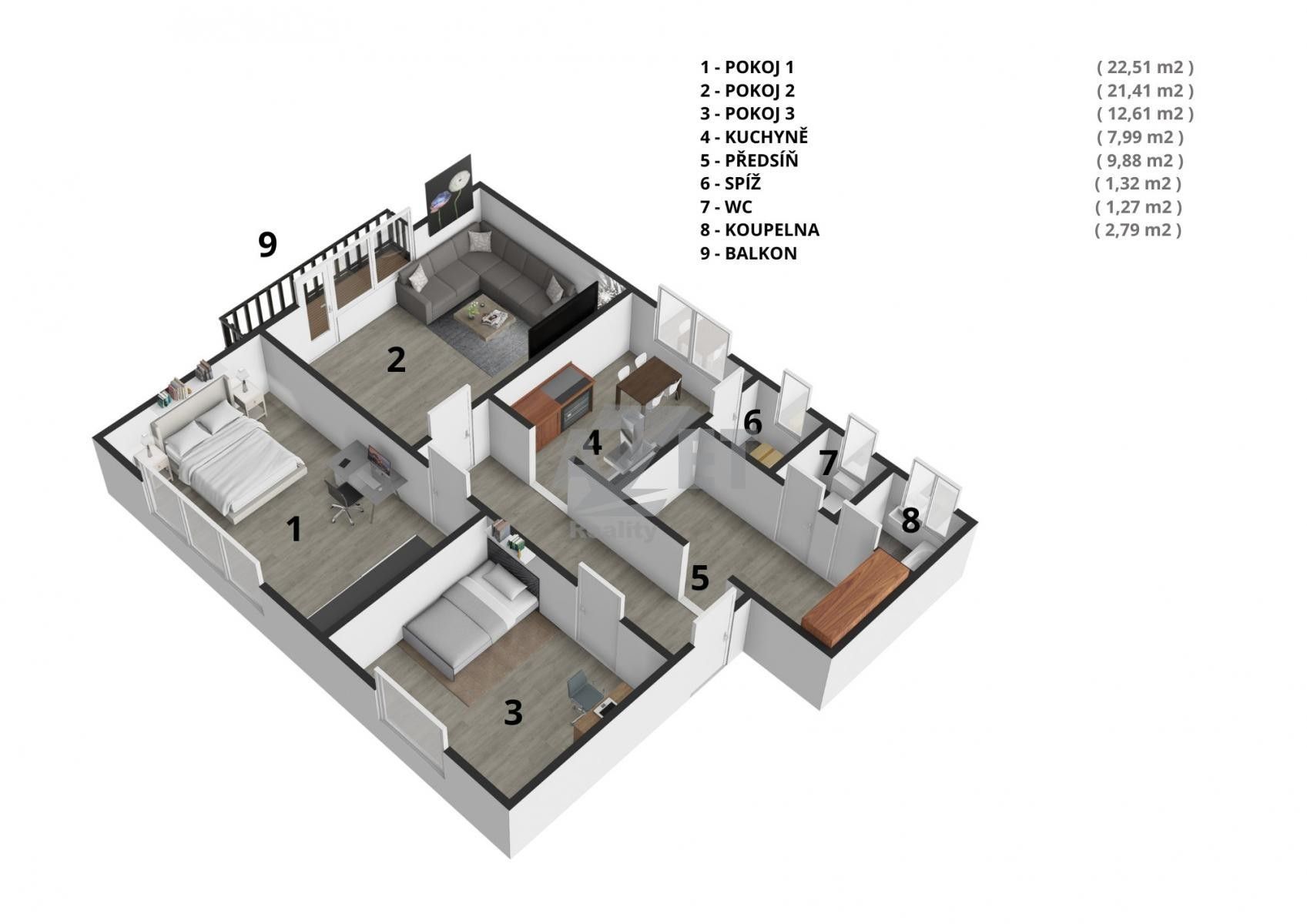 Prodej byt 3+1 - Ladislava Ševčíka, Ostrava, 80 m²