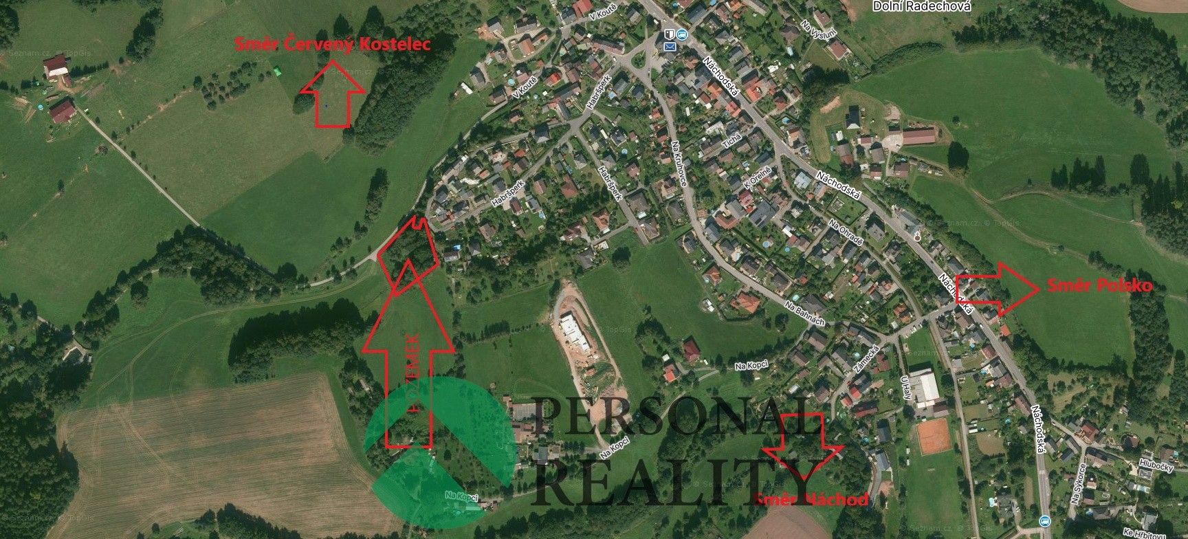 Prodej pozemek pro bydlení - Dolní Radechová