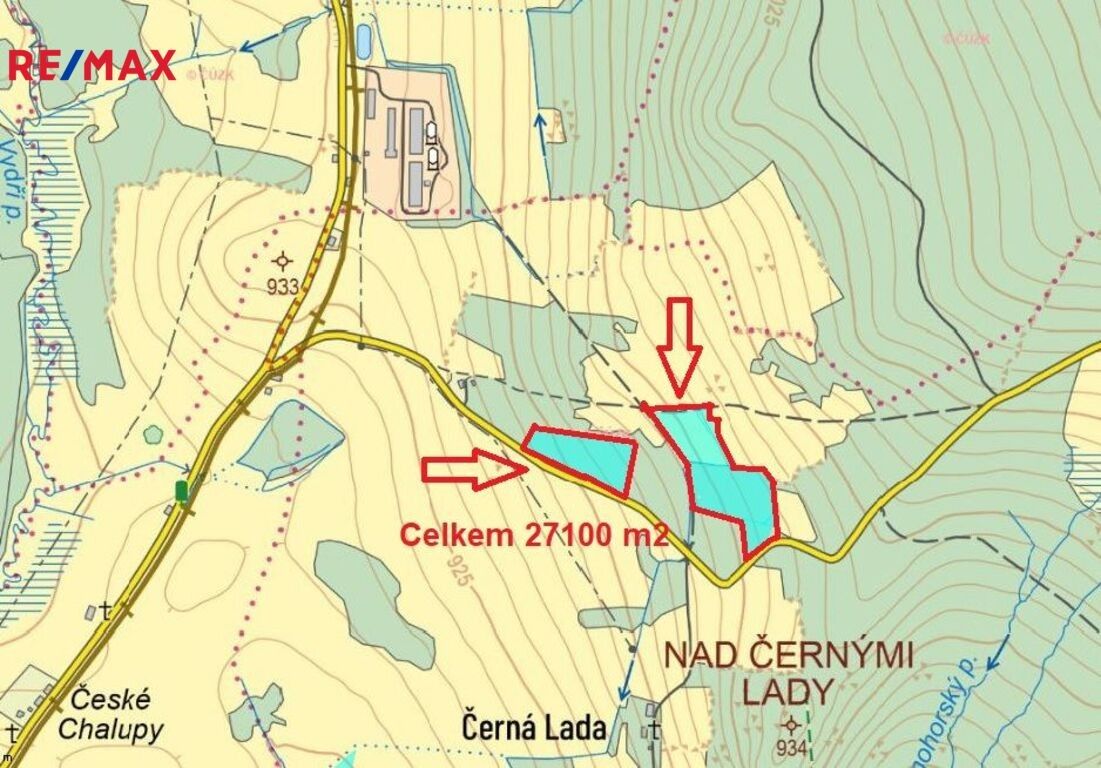 Lesy, Borová Lada, 13 934 m²