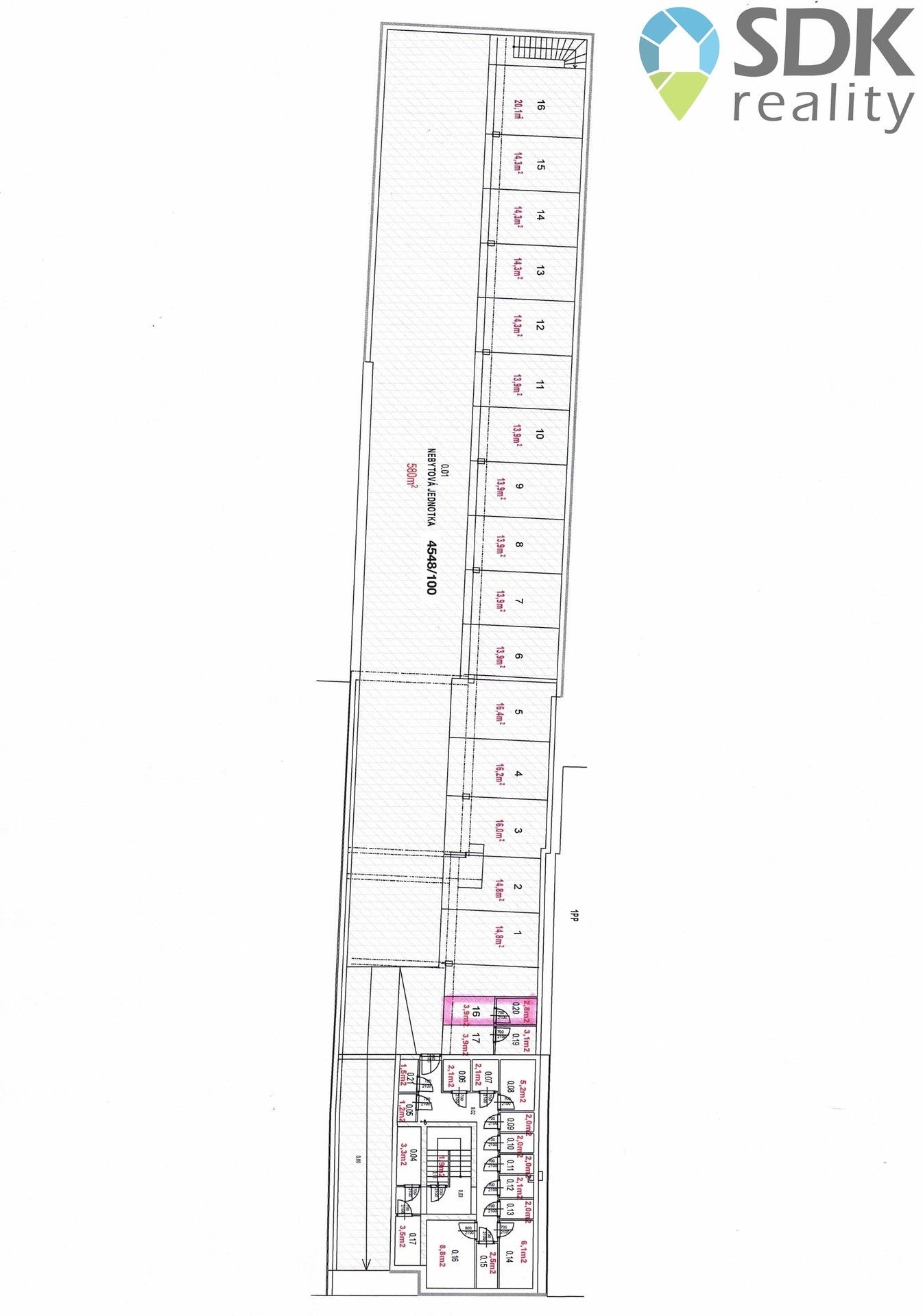 Prodej ostatní - Táborská, Brno, 14 m²