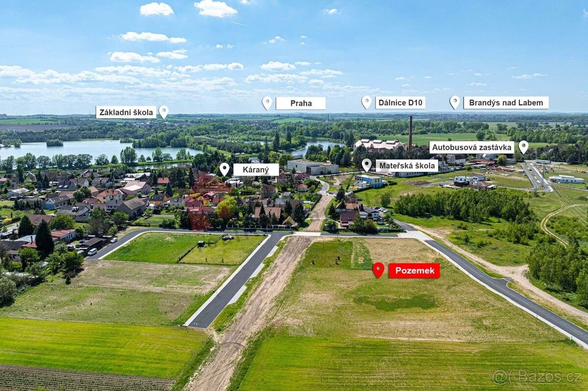 Prodej pozemek pro bydlení - Káraný, 250 75, 1 901 m²