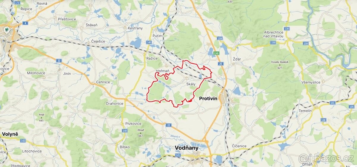 Prodej zemědělský pozemek - Protivín, 398 11, 24 521 m²