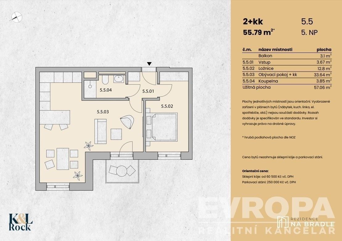 Prodej byt 2+kk - Na Bradle, Světlá nad Sázavou, 57 m²