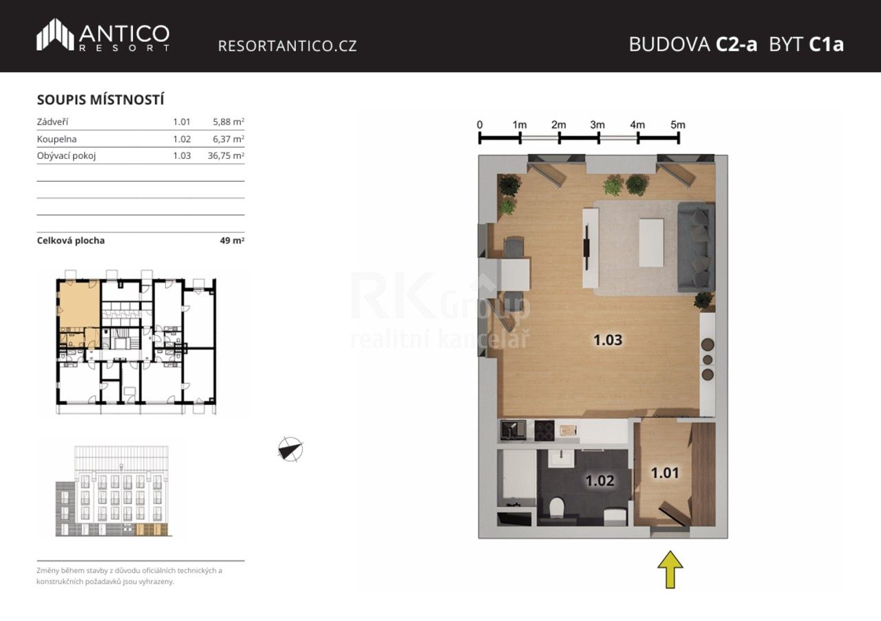 Prodej byt 1+kk - Zborovská, Český Brod, 49 m²