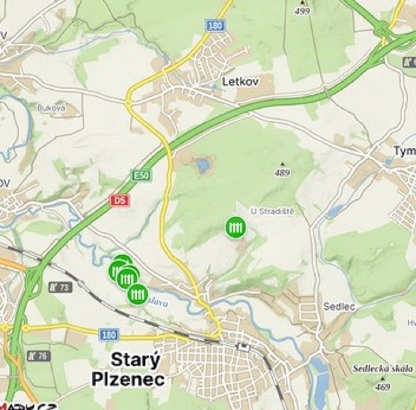 Louky, Masarykovo náměstí, Starý Plzenec, 56 963 m²