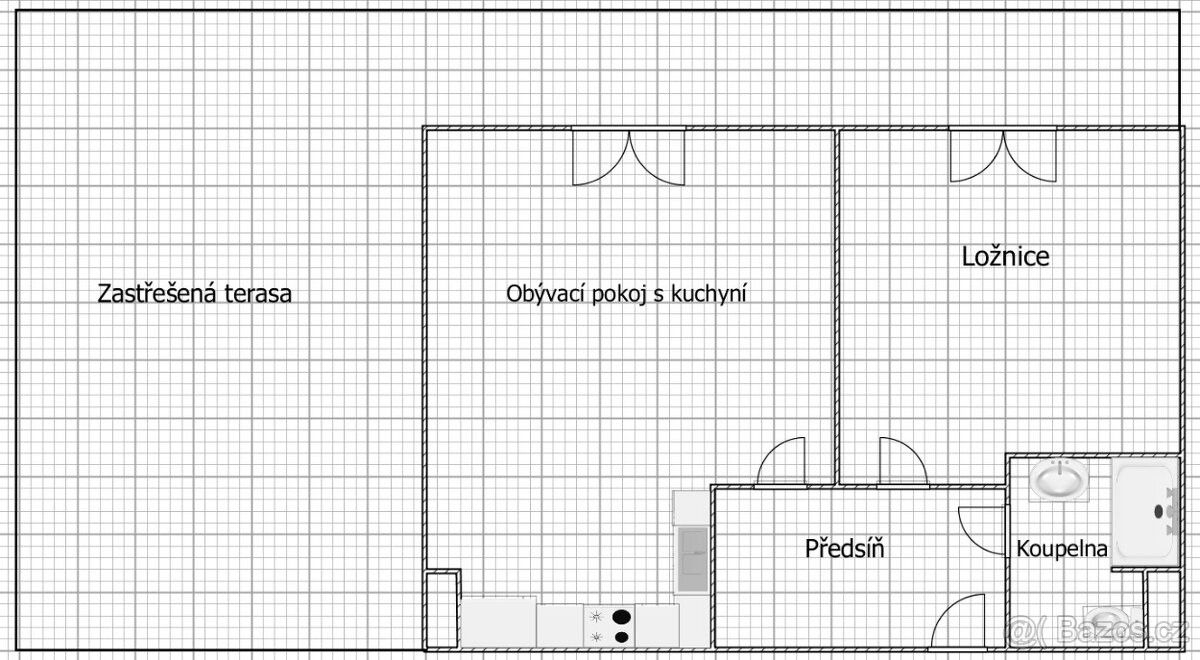 Pronájem byt 2+kk - Brandýs nad Labem-Stará Boleslav, 250 01, 41 m²