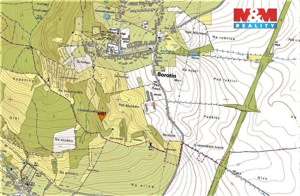 Prodej pozemek pro bydlení - Borotín u Boskovic, 679 37
