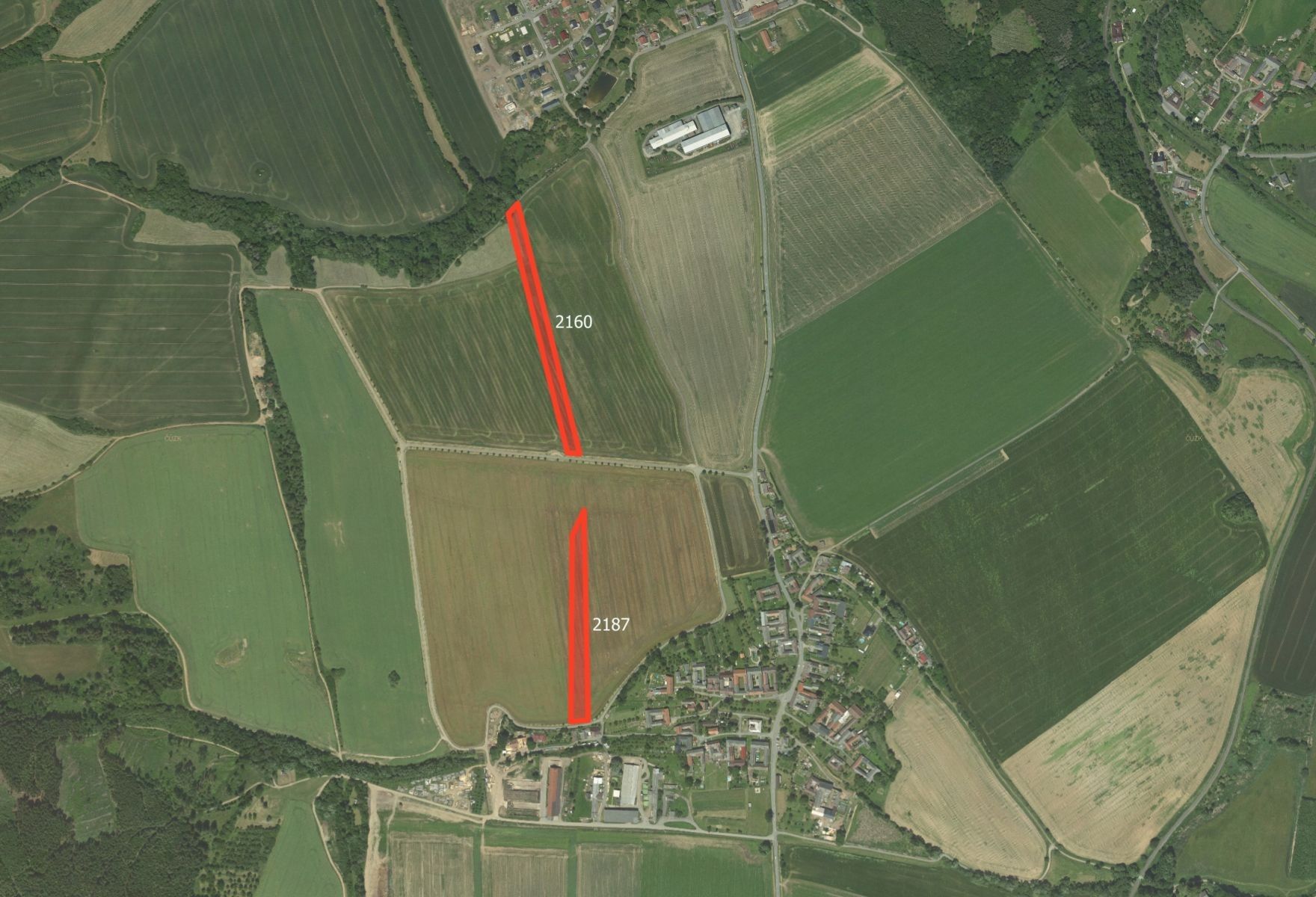 Zemědělské pozemky, Městečko Trnávka