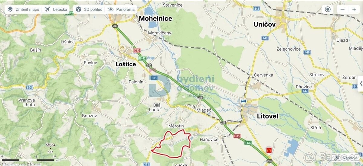 Prodej pozemek pro bydlení - Slavětín u Litovle, 783 24, 1 502 m²