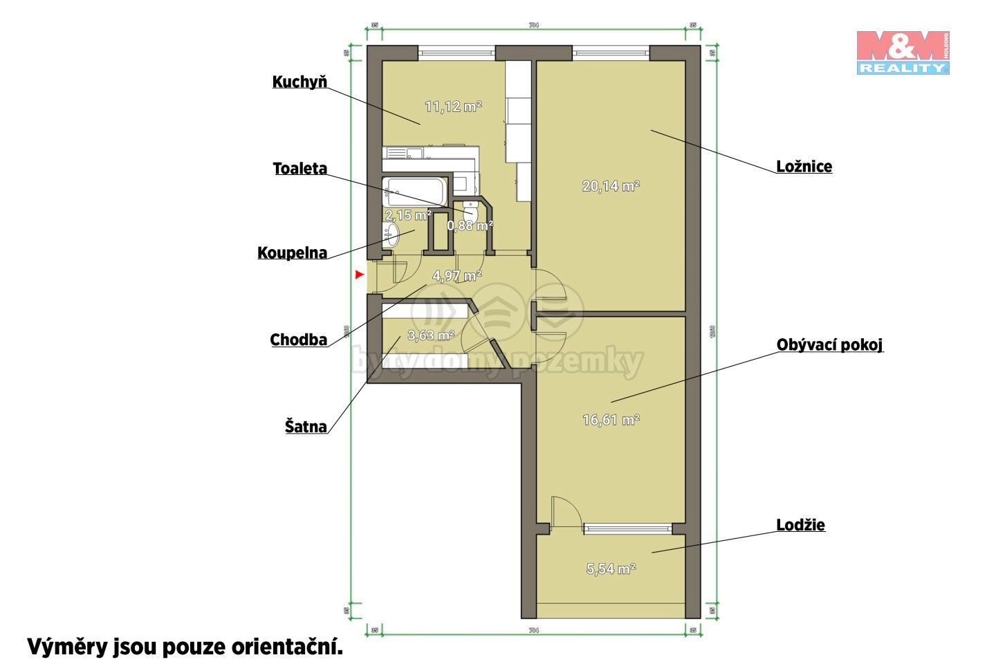 Prodej byt 2+1 - Liliová, Plzeň, 59 m²