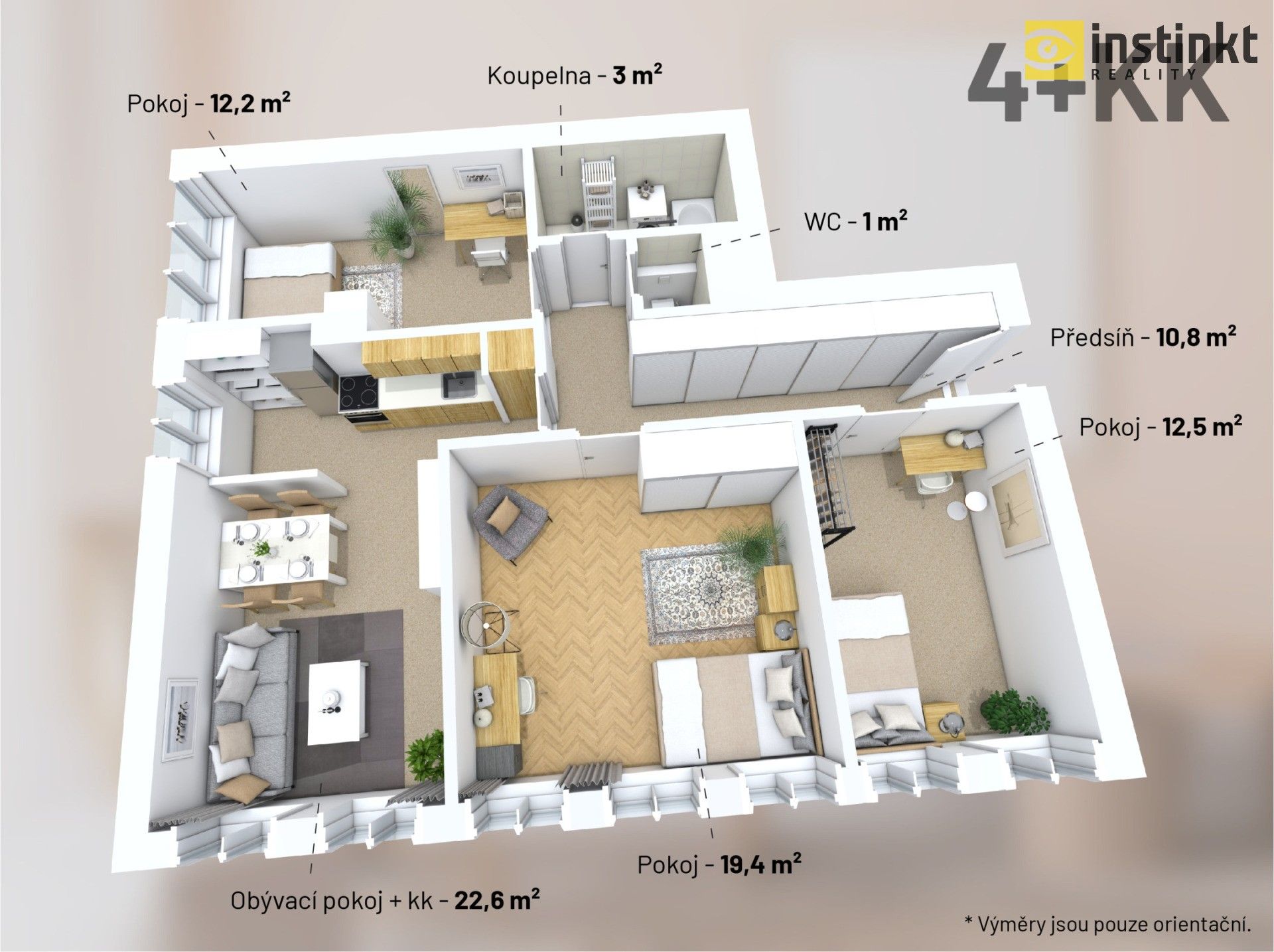 Prodej byt 4+kk - Černokostelecká, Praha, 80 m²