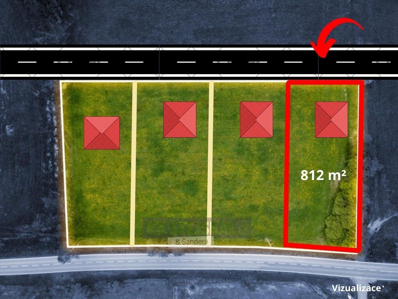 Prodej pozemek pro bydlení - Albrechtice nad Vltavou, 812 m²