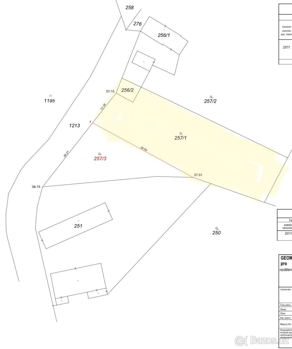 Prodej pozemek pro bydlení - Fryšták, 763 16, 1 050 m²