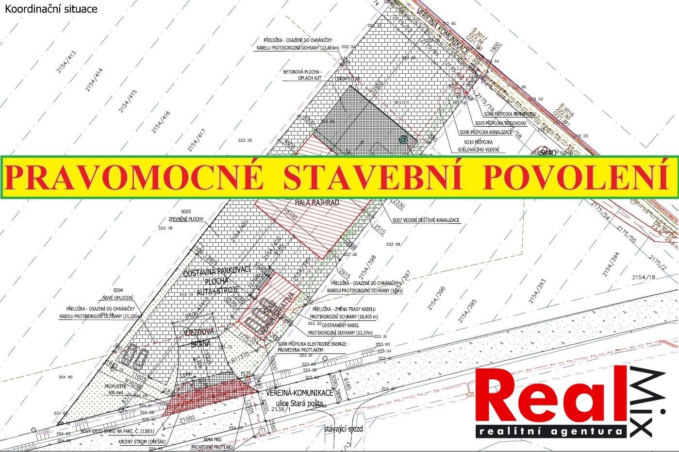 Komerční pozemky, Stará pošta, Rajhrad, 2 501 m²