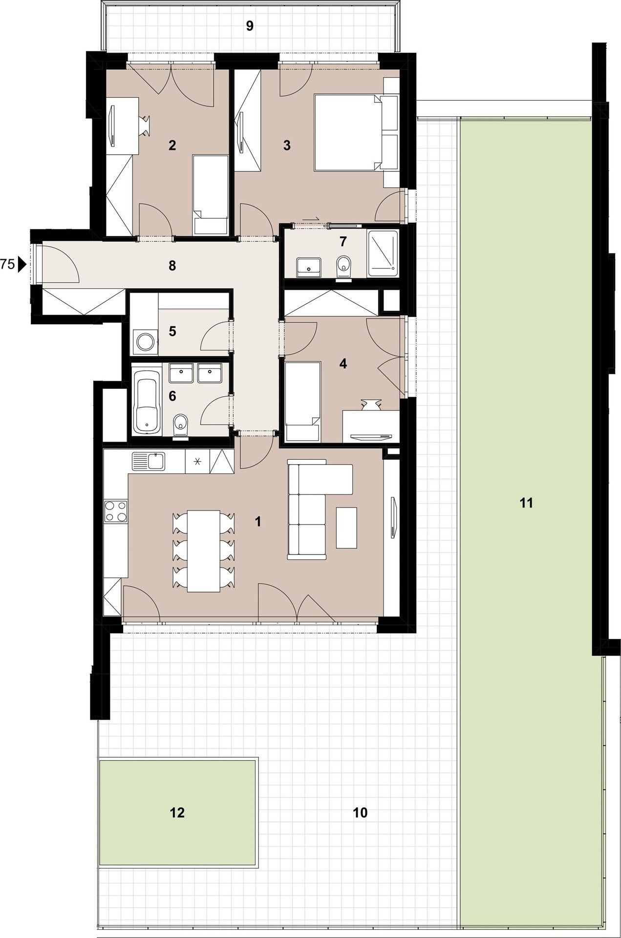 Prodej byt 4+kk - Štichova, Praha, 93 m²