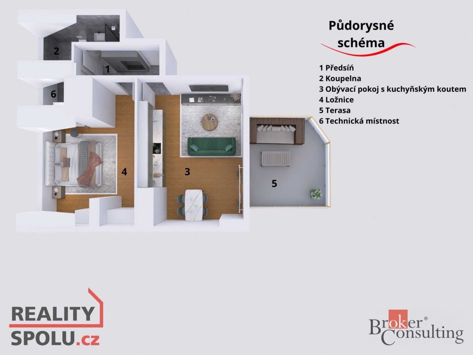 Prodej byt 2+kk - Heydukova, Praha, 58 m²