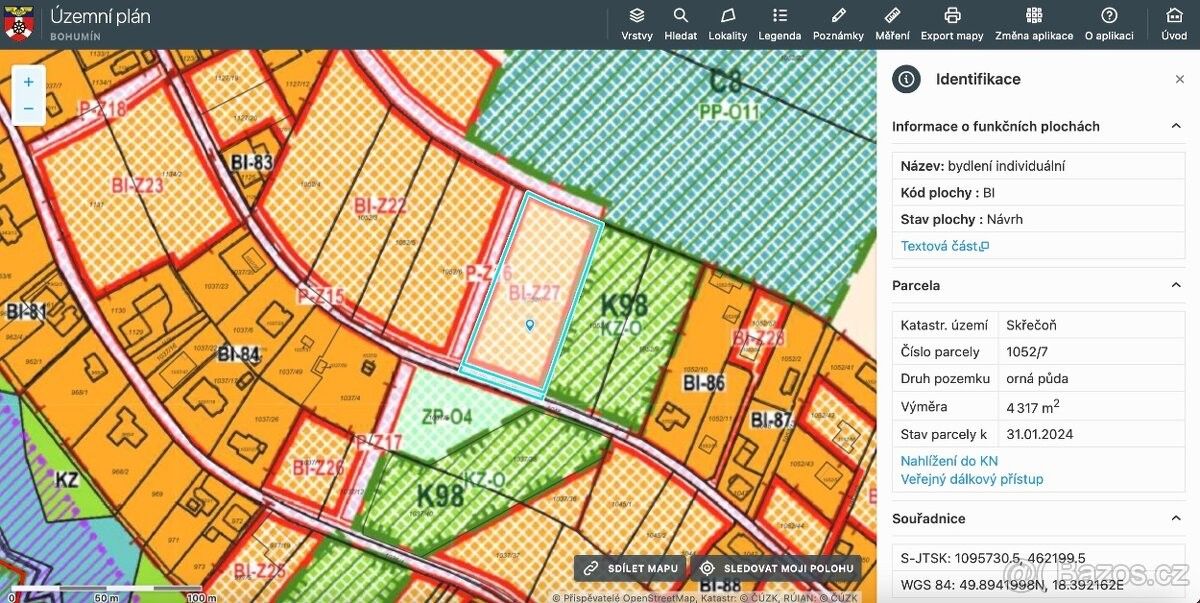 Prodej pozemek pro bydlení - Bohumín, 735 31, 1 349 m²