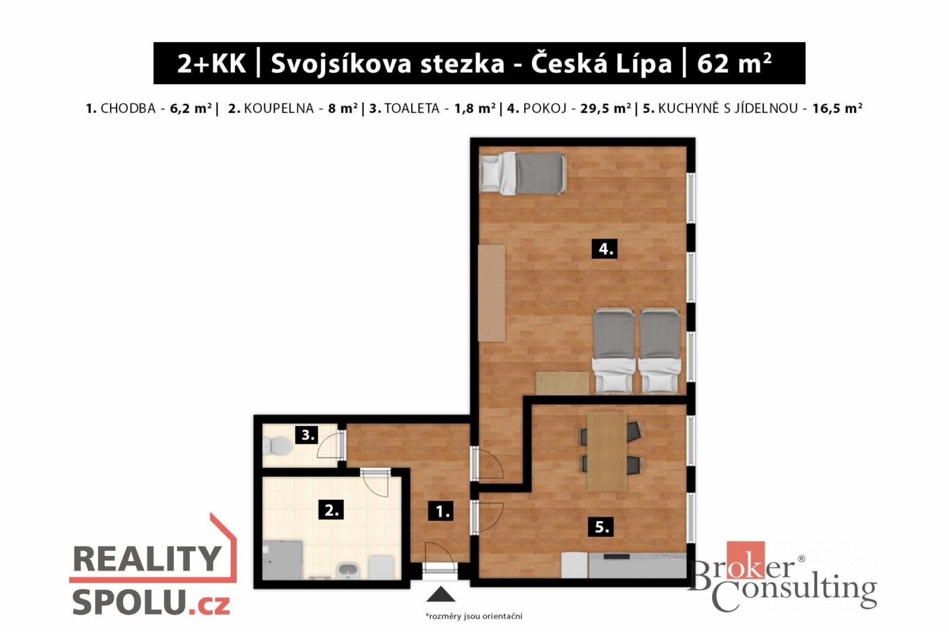 Prodej byt 2+kk - Svojsíkova stezka, Česká Lípa, 62 m²