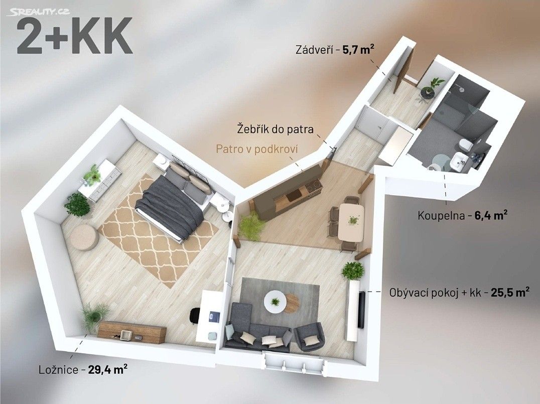 Prodej byt 2+kk - Praha, 130 00, 69 m²