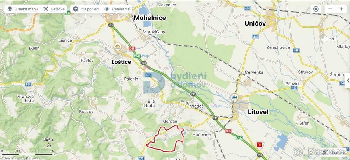 Pozemky pro bydlení, Slavětín u Litovle, 783 24, 1 502 m²