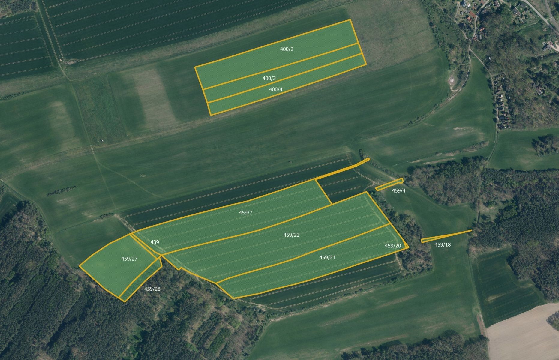 Zemědělské pozemky, Lhotka