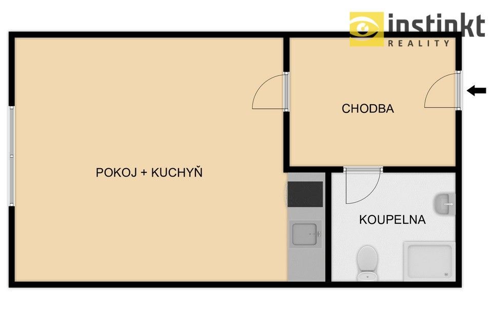 Pronájem byt 1+kk - Šumavská, Železná Ruda, 27 m²