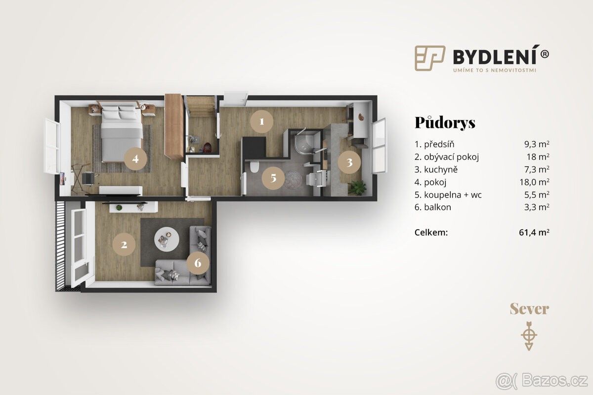 Prodej byt 2+1 - Povrly, 403 32, 62 m²