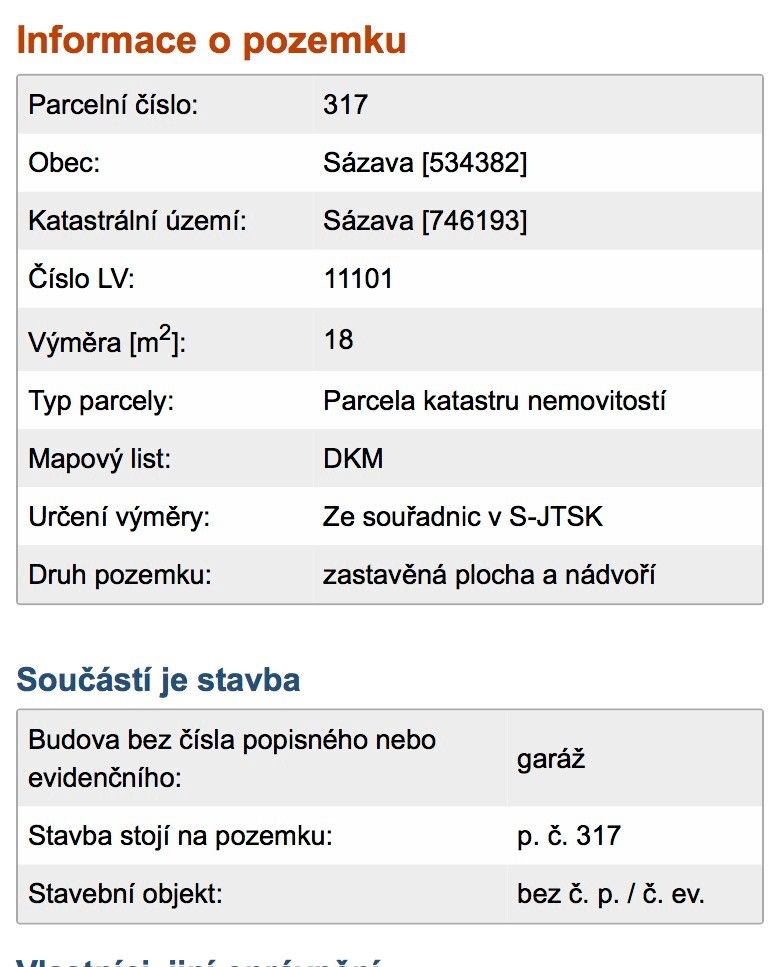 Prodej garáž - Sázava, 285 06