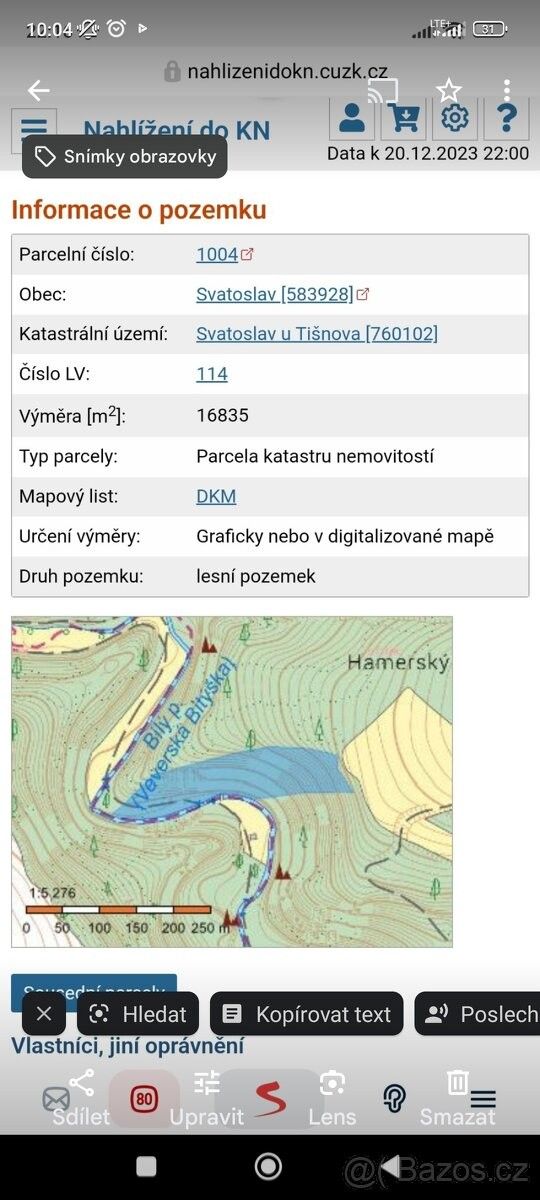 Prodej les - Tišnov, 666 01