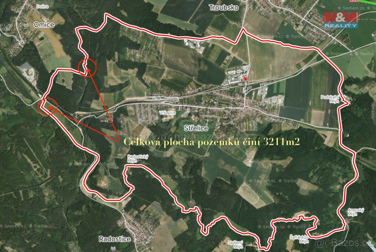 Louky, Střelice u Brna, 664 47, 3 211 m²