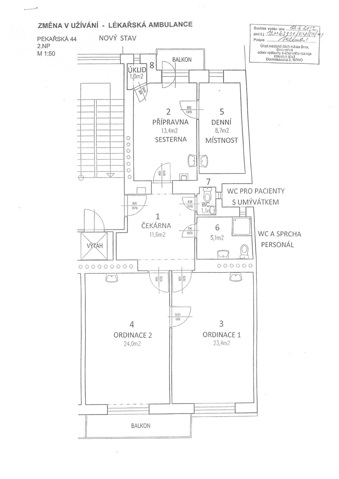 Pronájem komerční - Pekařská, Brno, 93 m²