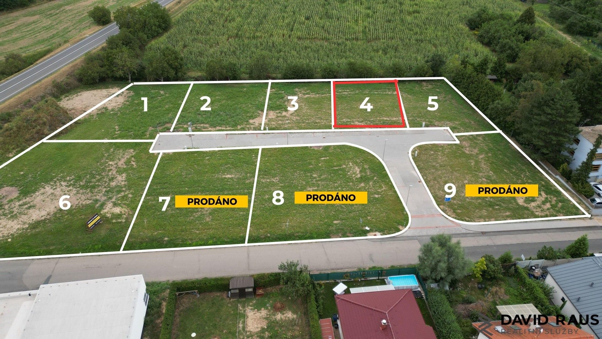 Pozemky pro bydlení, Štefánikova, Rajhrad, 577 m²