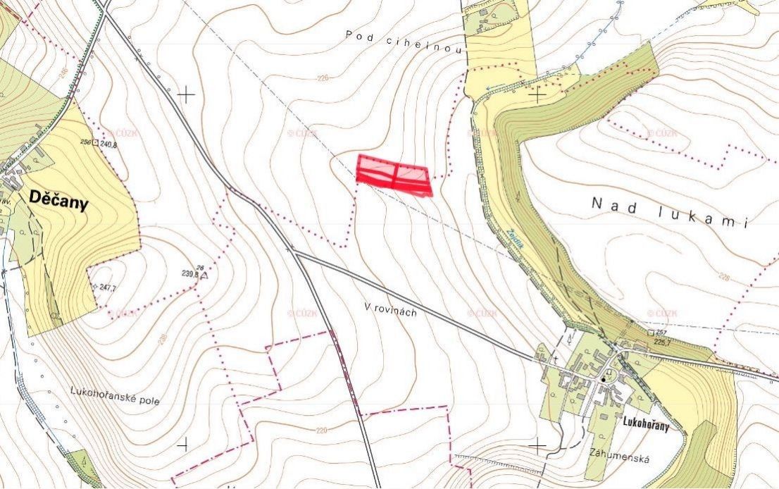 Zemědělské pozemky, Lukohořany, Děčany, 7 061 m²