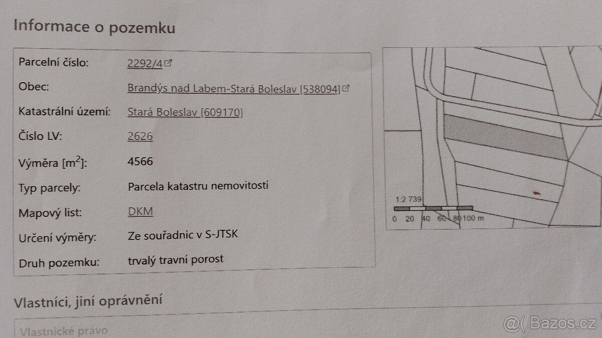 Zemědělské pozemky, Brandýs nad Labem-Stará Boleslav, 250 01, 1 700 m²