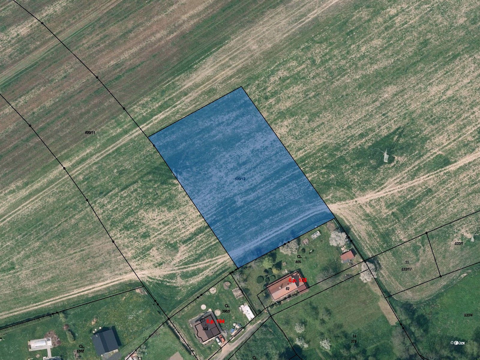 Zemědělské pozemky, Huntířov, 484 m²